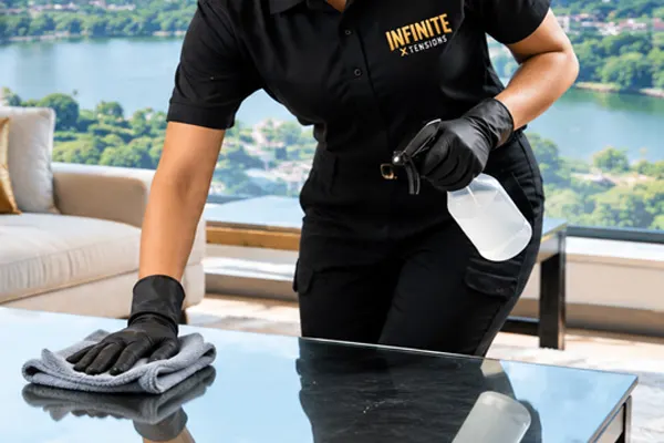Professional deep cleaning team cleaning a property in Powai, Mumbai